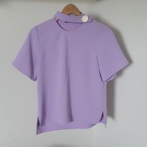 Zara purple short sleeve blouse